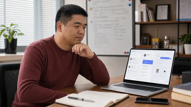 眼镜蛇在办公室查看 AI 招聘和面试工作流系统