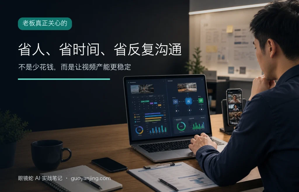 AI 短视频工作流节省人工成本示意图