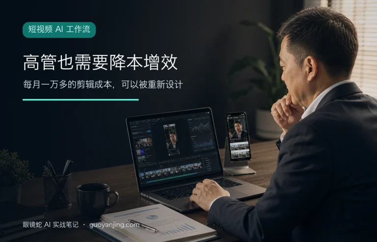 上市高管查看 AI 短视频剪辑方案和竖屏视频预览