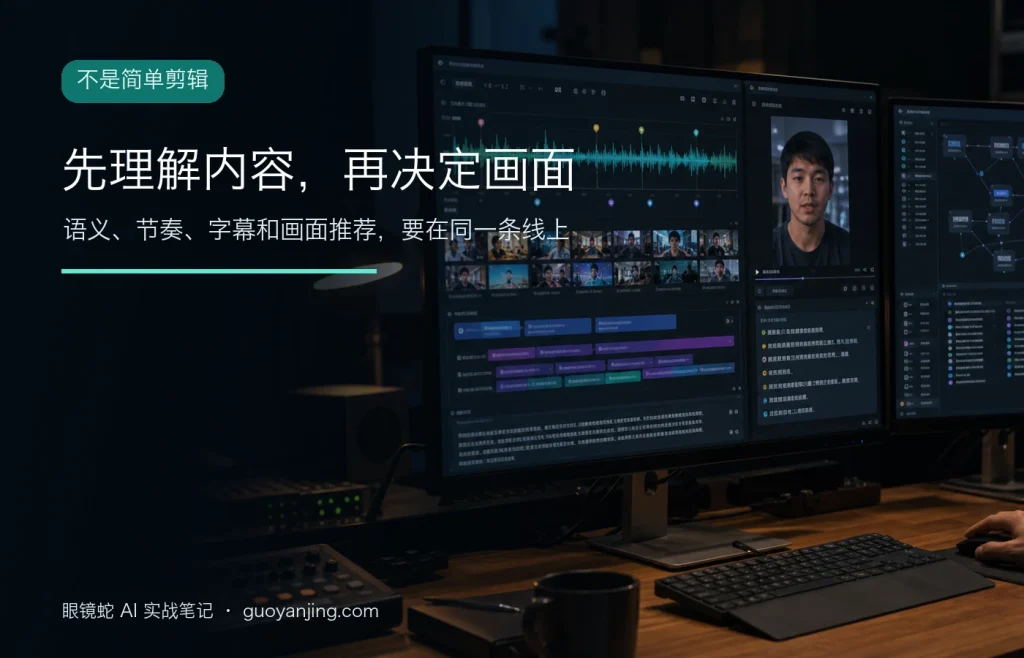AI 短视频语义分析和画面推荐示意图