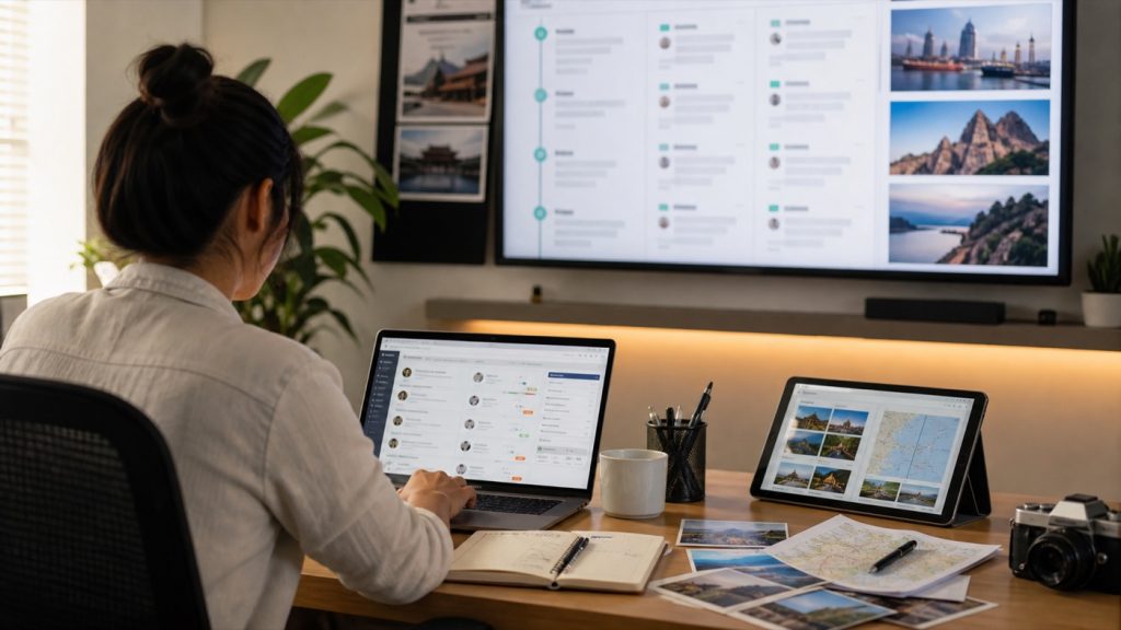 AI CRM 处理海外游客咨询和线路定制的运营场景图