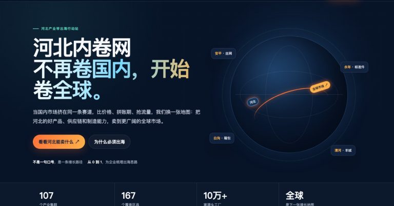 河北卷全球网站上线与河北制造出海速度